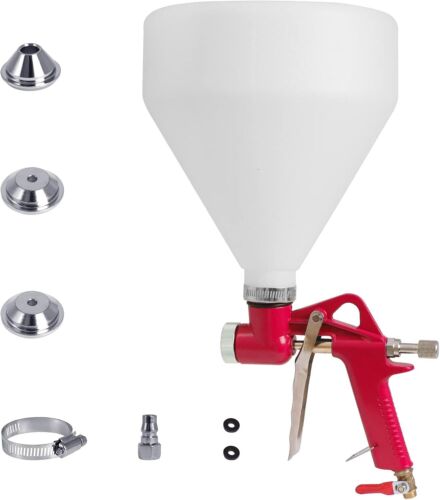 Drywall Texture Sprayer,Air Gun 1.5 Gallon with 3 Nozzle Red