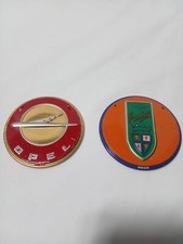 Vintage 1950s Wheaties Cereal Tin Car Emblem Badges
