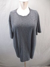 NIKE DRI-FIT Size XL Mens Gray Stretch Short Sleeve Loose Athletic T-Shirt 337