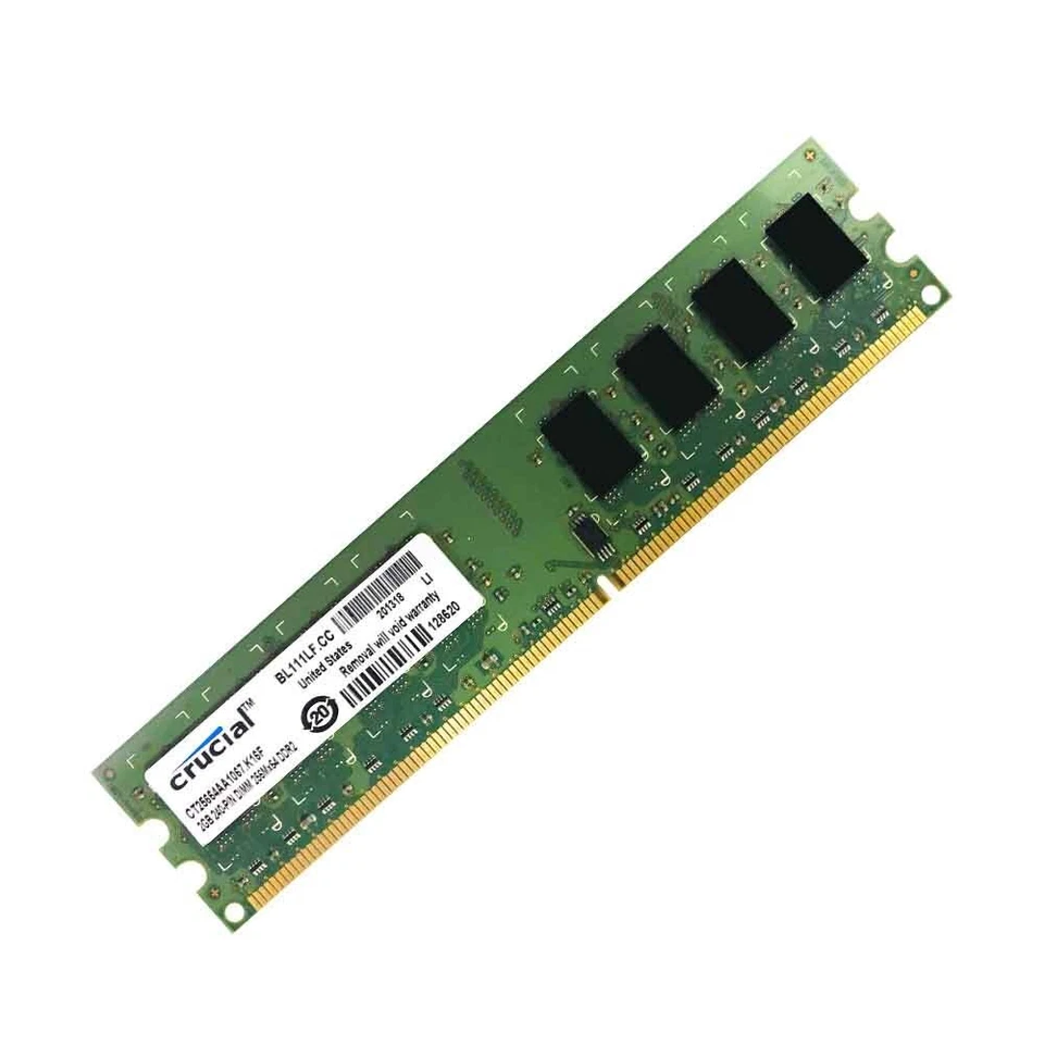 2GB DDR2 1066MHz PC2-8500U OverClock Gaming Memory DIMM Desktop RAM For Crucial - Image 2 of 4