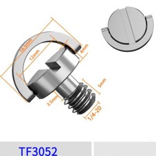 1/4"-20 Stainless Steel Mounting Screw Adapter Slotted for Camera Tripod