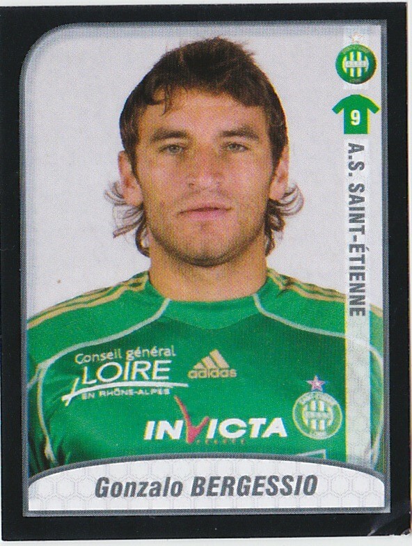 Flocage Officiel St Etienne Ligue 1 home 2010/12 N°9 Bergessio (blanc