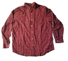 Chaps Red And Black Flannel Patteren Mens  Button Up  Size XL