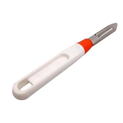Plastic-Handled Knife For Peeling Vegetables And Fruits (With Two Blades)