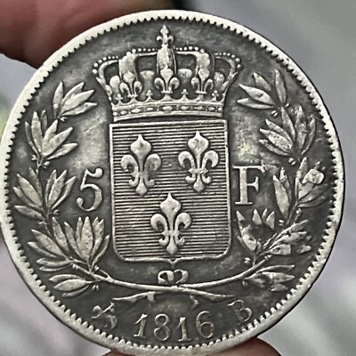 5 Francs 1816 B Louis XVIII, France | eBay