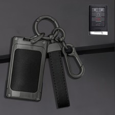 Zinc Alloy TPU Leather Car Key Fob Case Cover For Chevrolet Corvette C7 2014-up