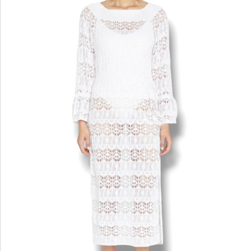 chinese dress ladies Kait Tile Strapless Lace Dress in Milly Pink