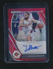 JORDAN SCHAKEL 2021 PANINI PRIZM DRAFT PICKS AUTO RED 133/199