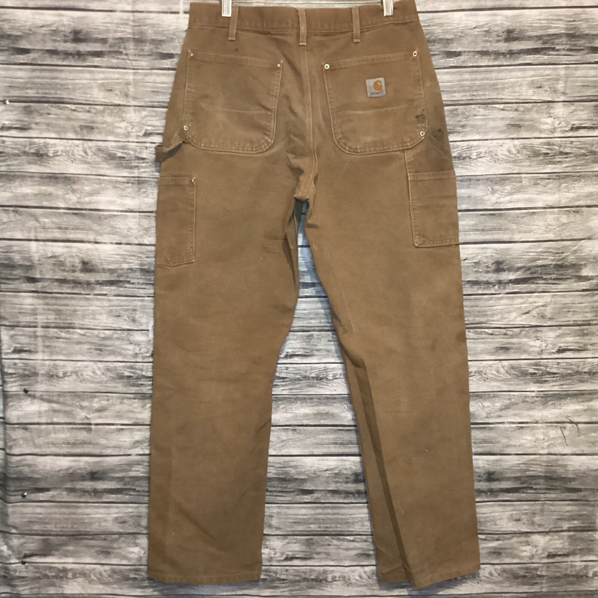 Vintage Carhartt B01 Pants Mens 33X32 Brown Double Knee Distressed