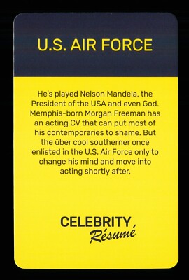 x info card celebrity MORGAN FREEMAN A018 UK