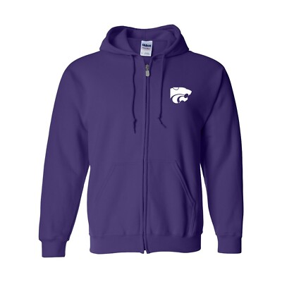 Kansas State Wildcats Primary Logo LC Full Zip Hoodie Purple
