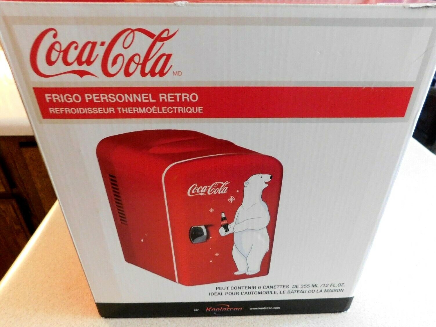 coca cola polar bear mini fridge