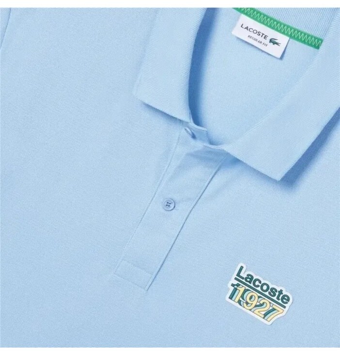 New Lacoste 1927 Men's Sz L Blue Pique Polo Shirt $110 | eBay