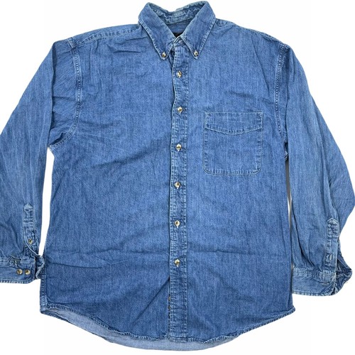 Eddie Bauer Denim Shirt Men Medium M 