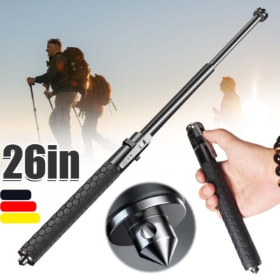 26'' Teleskopstange Teleskopstöcke Telescopic Rod Einstellbar Stahl Wanderstock