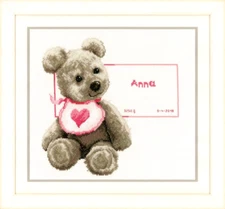 Teddy Bear with a Bib Birth Record by Vervaco  Sale ~ Save