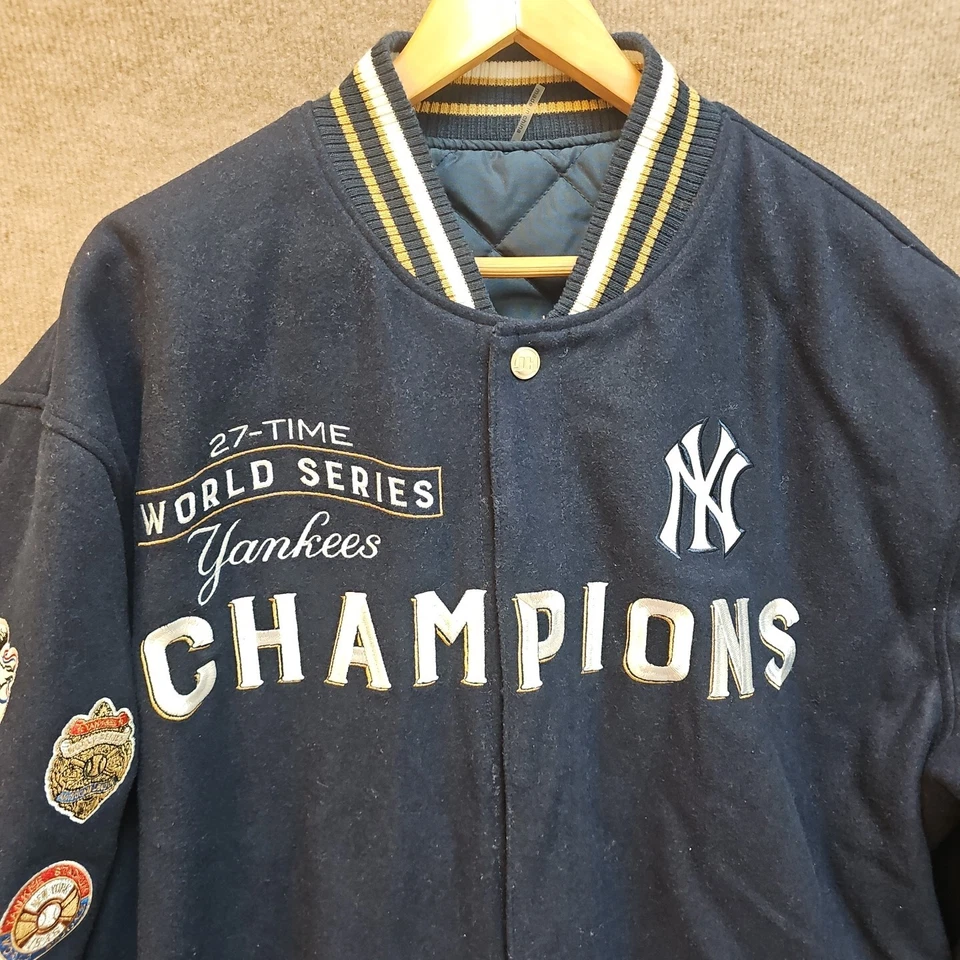 JH Design Group  world series  Yankees Varsity Jacket   Navy  Menswear Size 2XL  - Image 4 of 4