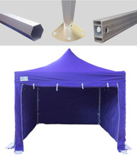MCD Pop 40mm Purple Commercial Pop Up Gazebo 3m x 3m Easy Up Market With Sides