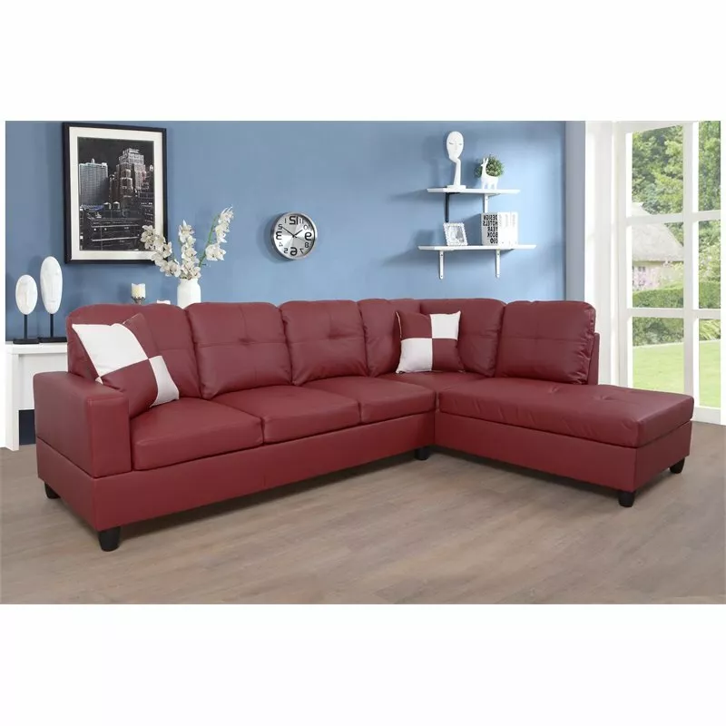 Red 2024 sectional couch