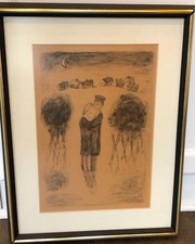 Vintage Judaica Israeli Artist Country Couple Israel Jewish Judaism S. Karczmar