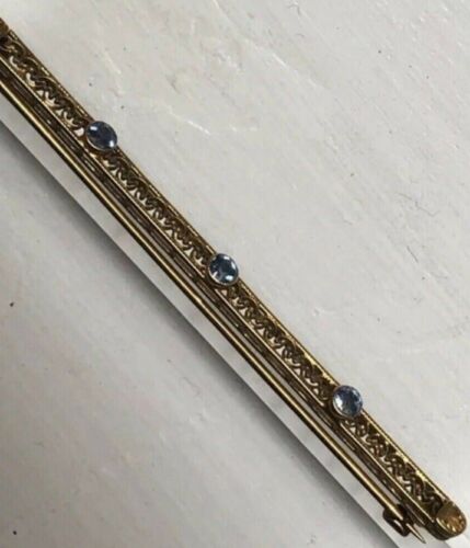 antique 14k gold brooch With Stones Greek Victoria