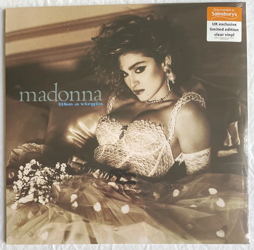 MADONNA -Like A Virgin- 2016 Clear Vinyl UK Limited Edition / Sainsburys Sticker
