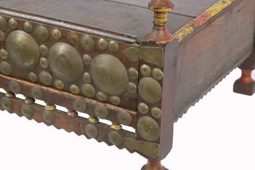 52x52 cm antik orient massivhloz Tisch Teetisch Hocker beisteltisch table 22/1+2 - Bild 10 von 12