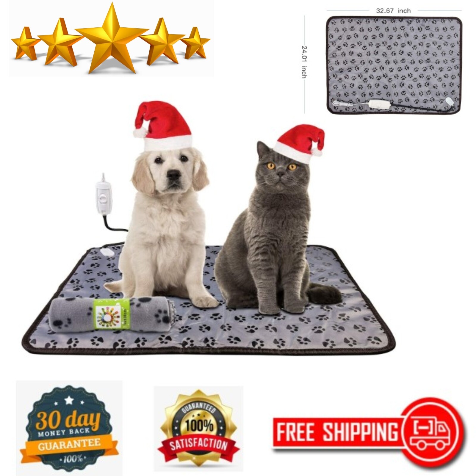 pressure activated heating pad for pets