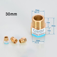 Image of 1/2" Female x Male BSP Coupler Brass Connector Fitting Adaptor Union 30mm~100mm