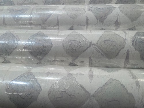 11YD LIZZO Spain for KRAVET Batik 07 Light Grey Silver Mod Wallpaper $348 Retail - Picture 12 of 19