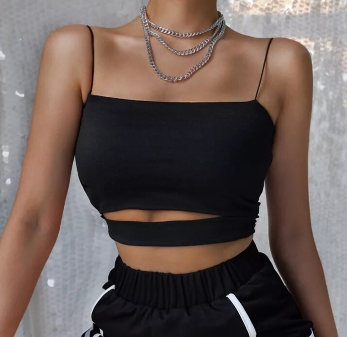 crop top Black Women Top-image