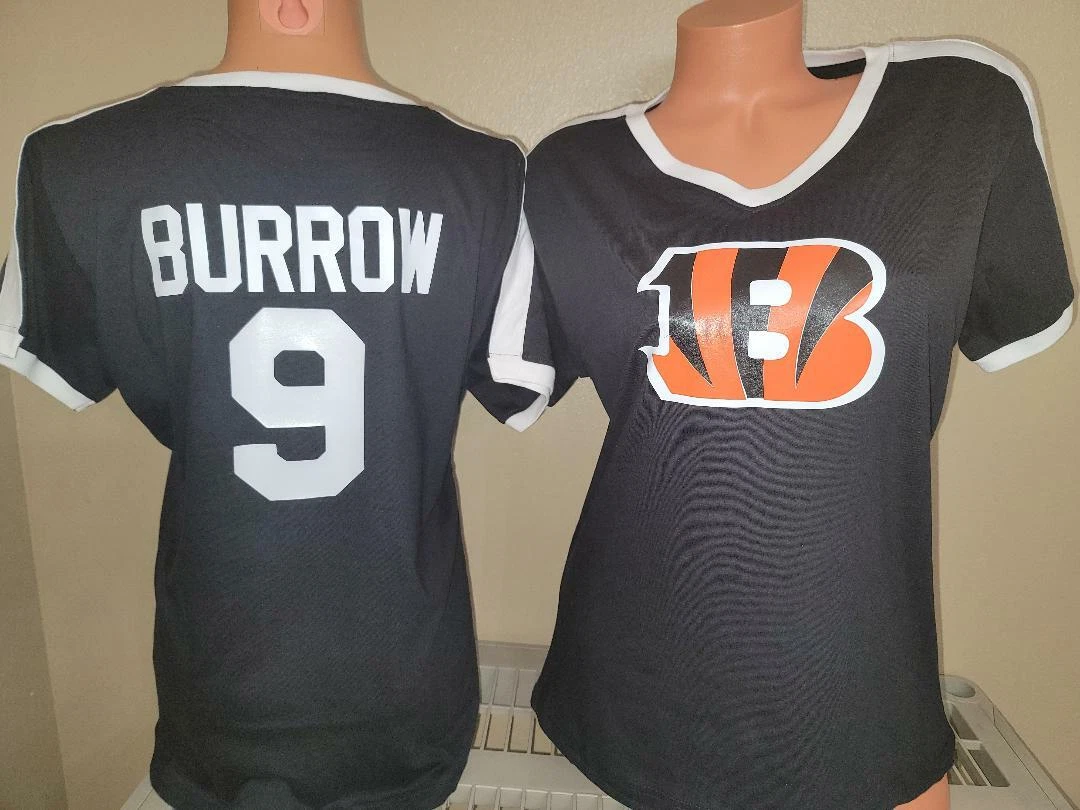 20201 WOMENS Cincinnati Bengals JOE BURROW V-Neck Football Jersey