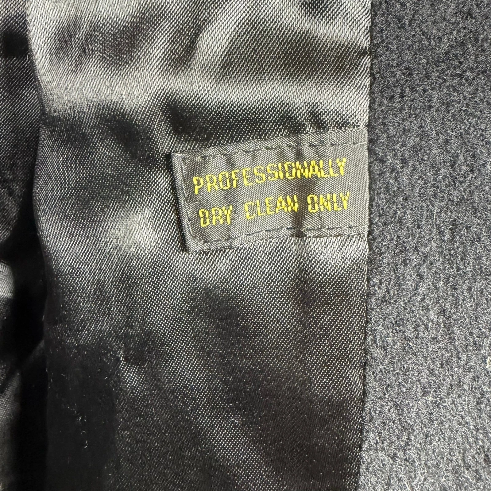 Adams Row Mens 42S Vintage 100% Wool Overcoat Navy Blue Made in Yugoslavia - product detail image 6