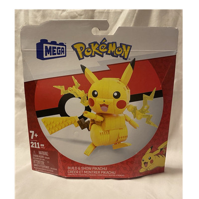 MEGA Pokémon Build & Show Pikachu Interlocking Blocks Set 211 Pieces