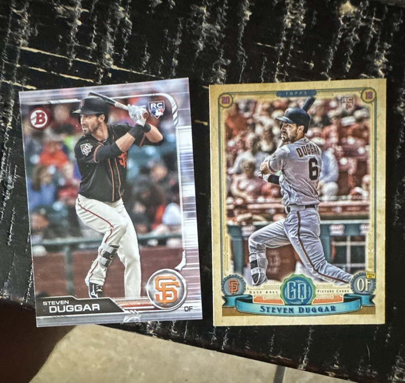 Topps Bowman Gypsy Queen 2-Card Lot Steven Duggar Rookie 2018 Giants