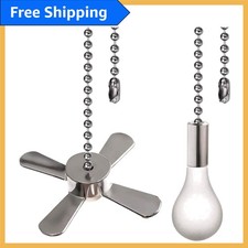 Durable Nickel Ceiling Fan Pull Chain with Adjustable Length for Easy Control