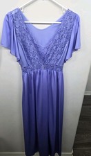 VTG Shadowline Peignoir Robe Set Appliqu Coquette Femme Romantic Small