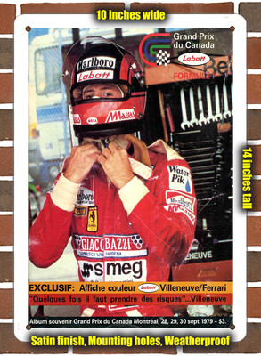 Metal Sign - 1979 Circuit Gilles Villeneuve Racing Program - 10x14 inches