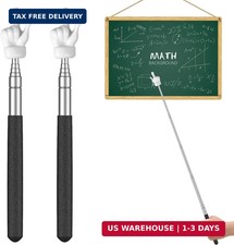 Uniclife 2 Pcs Retractable Pointer Sticks for Classroom Teaching