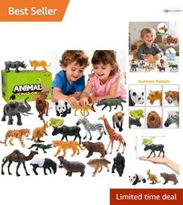 Safari Animals Toys 21pcs Realistic Wild Zoo Animal Figurines Playset