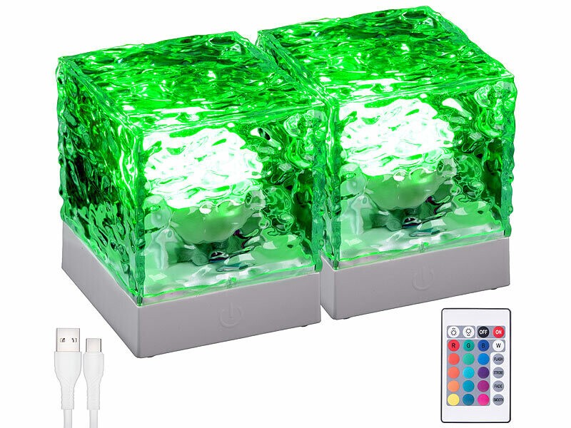 2 lampes d'ambiance RVB projecteur aurore boréale avec télécommande