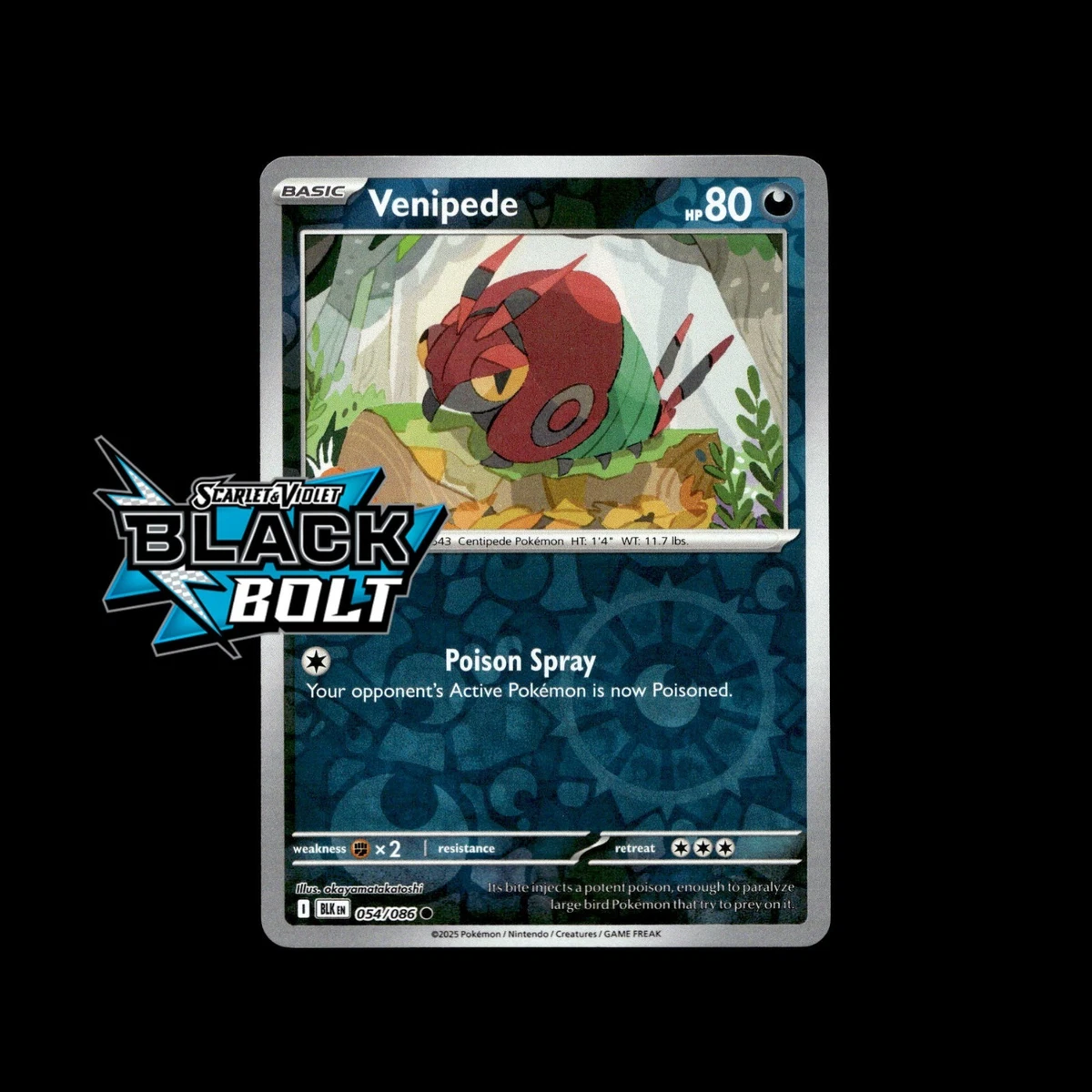 venipede pokemon card value (132/086) – PokeGuard Colorless Rollout (30) Weakness Psychic ×2 Retreat Cost Pokemon Trading Card Game 105/198