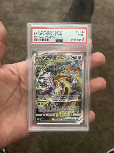 Mewtwo VSTAR Crown Zenith Galarian Gallery Ultra Rare Card #GG44/GG70 PSA 9