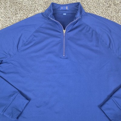 Stitch Hudson 1/4 Zip Golf Pullover Stretch Long Sleeve Performance Mens M Blue