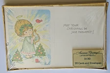 Vintage American Greetings Unopened Christmas Angel 20 Cards w/ Envelopes
