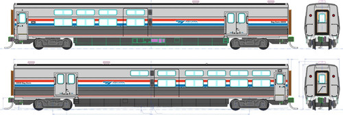 KATO 356241 Escala HO Amtrak Viewliner II Equipaje-Dormitorio Ph III 69004 35-6241 | Zustand: New