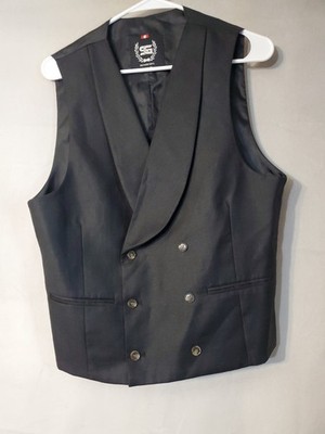 Southern Gents 38S Men's Formal Dress Vest Slim Tuxedo Double Breasted Waistcoat