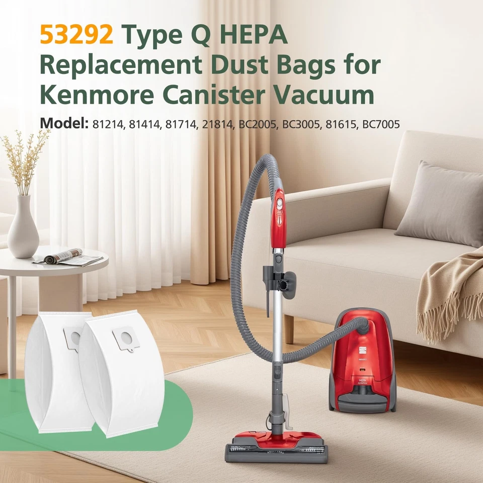 10 Pack 53292 Type Q/C HEPA Vacuum Bags for Kenmore 53292 Canister Vacuum 812... - Image 2 of 4