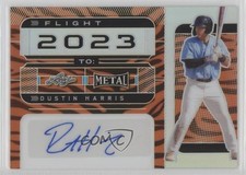 2022 Leaf Metal Flight 2023 To Tiger Prismatic 4/4 Dustin Harris Auto 2d9
