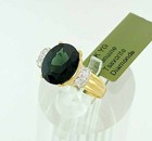 GENUINE  2.84 Cts TSAVORITE & DIAMOND RING 10K GOLD - Free Certificate Appraisal — photo 3